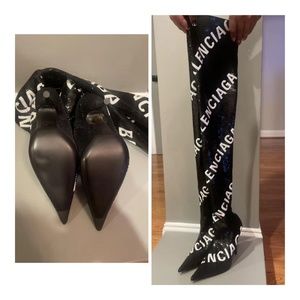 Balenciaga sequin boots